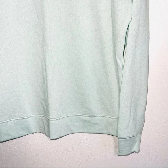 PINK Victoria’s Secret Mint Green Sherpa Collar 1/4 Zip Sweatshirt Medium Women - Picture 4 of 10